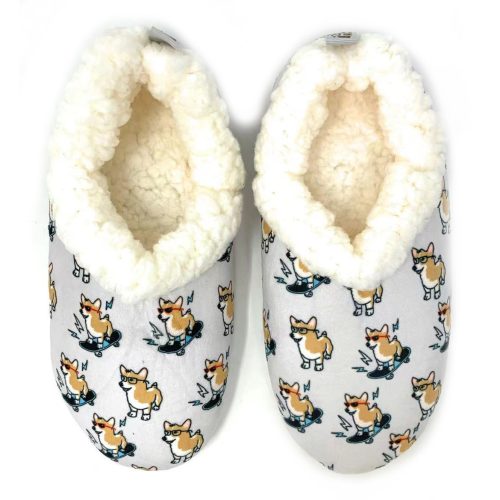 Corgi Boi Sherpa Slippers for Women