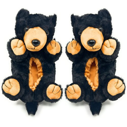 Black Bear Hugs Slippers