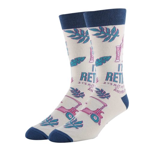 Retired Socks | Funny Crew Socks for Men