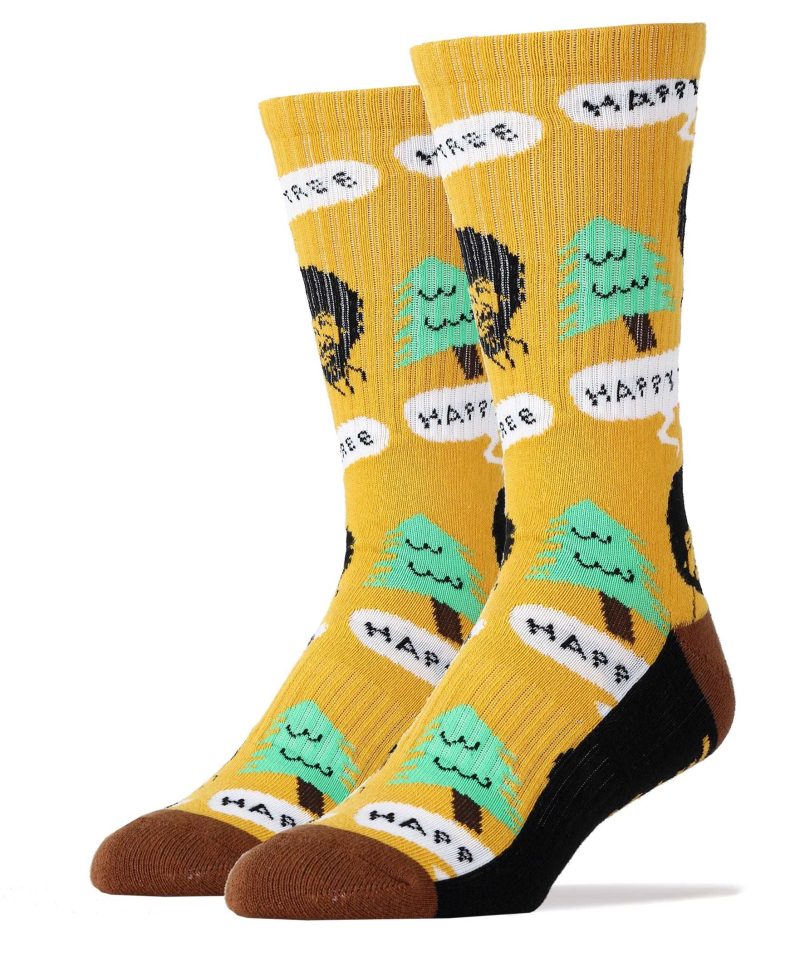 Bob Ross Happy Tree Athletic Socks | Fun Socks