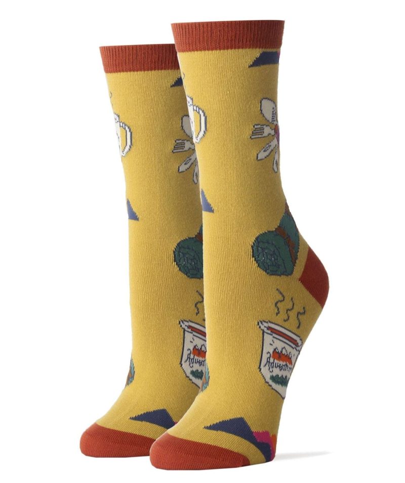 Adventure Socks | Novelty Crew Socks For Women